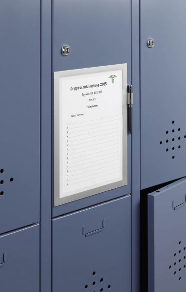 Durable DURAFRAME Note Magnetrahmen – A4 – silber metallic