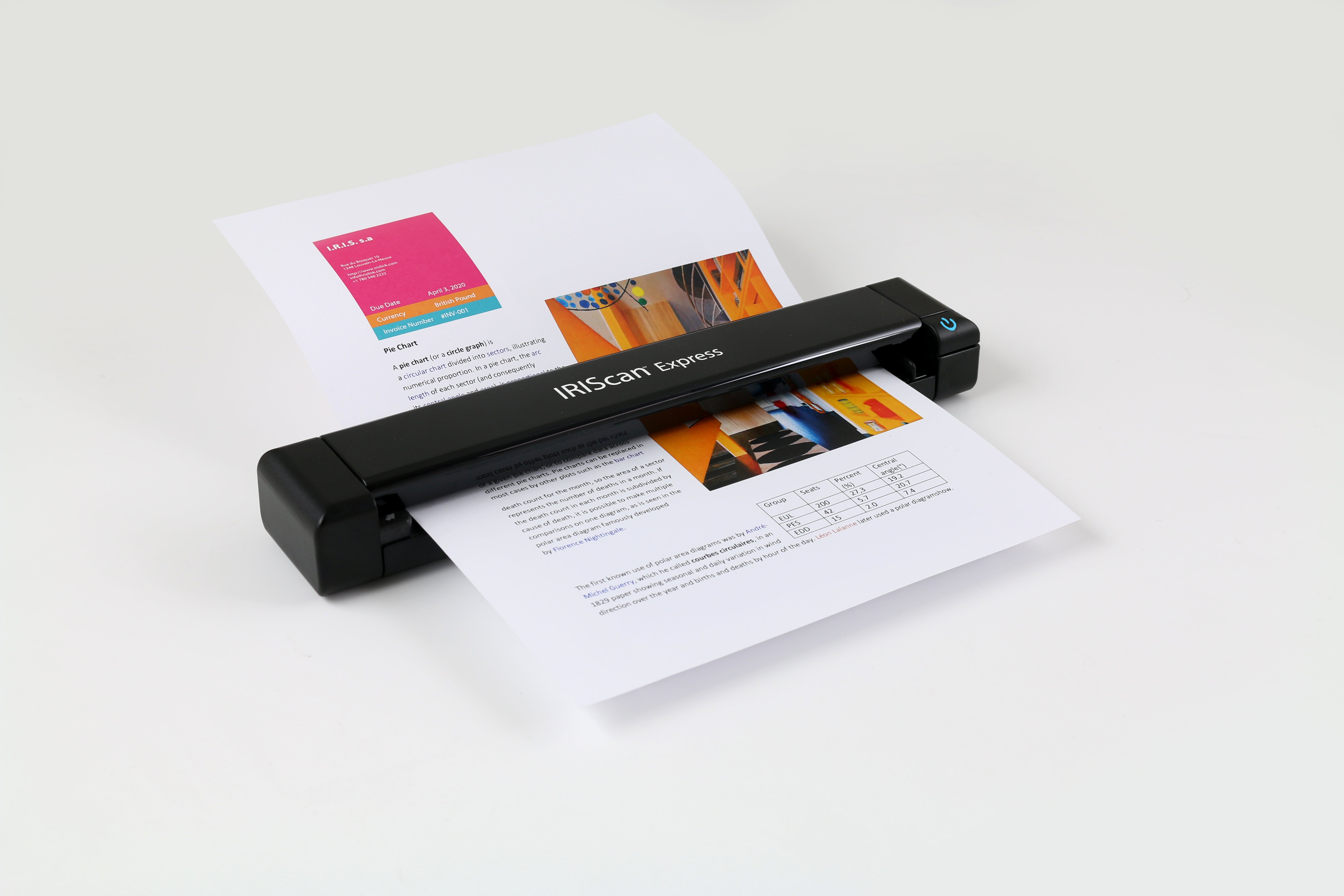 I.R.I.S. IRIScan Express 4 – Einzugsscanner, A4, 8 Seiten pro Minute, USB, 1'200 dpi