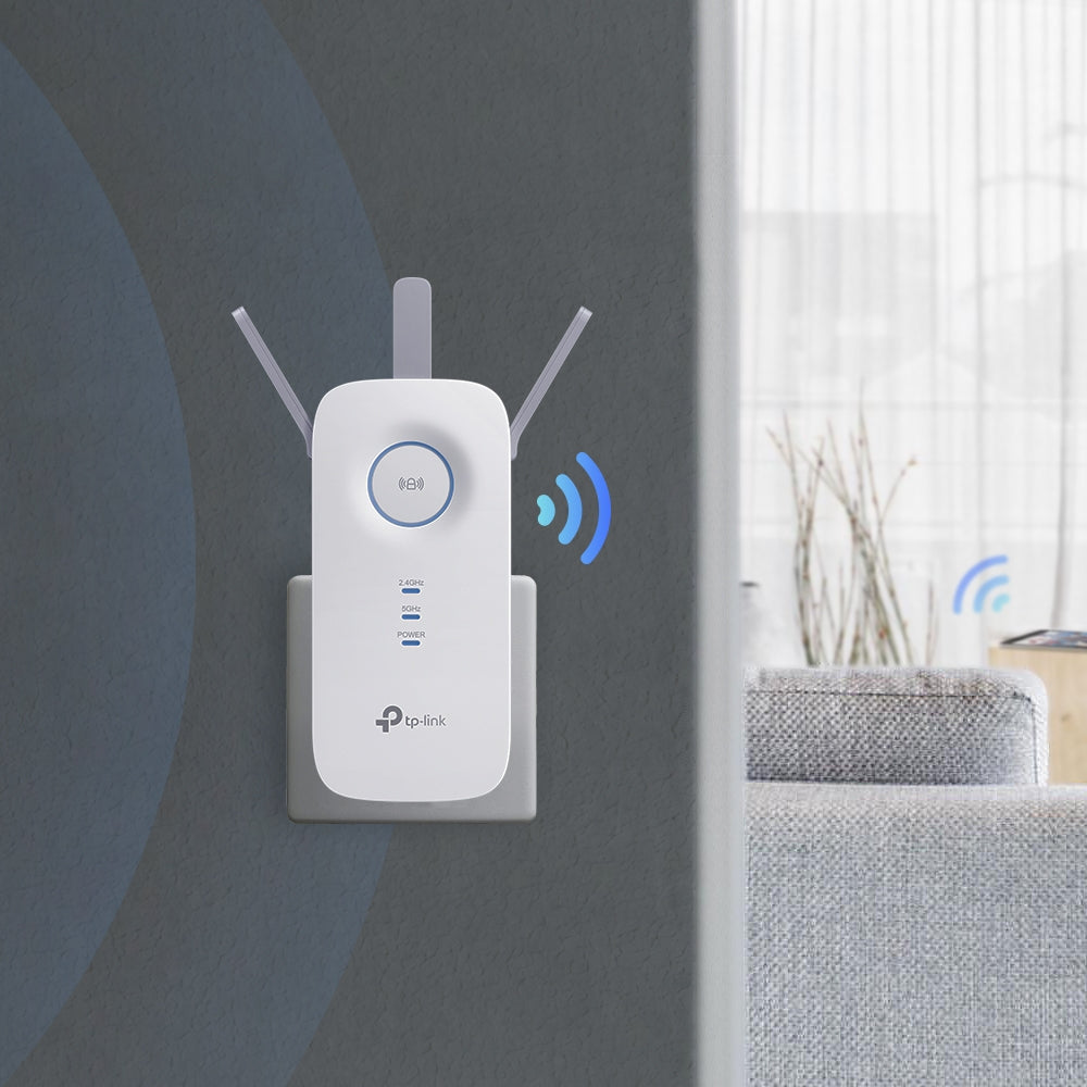 TP-Link RE450 – WLAN-Repeater – Wi-Fi 5 (802.11ac), Dual-Band, 1300 Mbit/s, 1× RJ-45 (Gigabit), Weiss