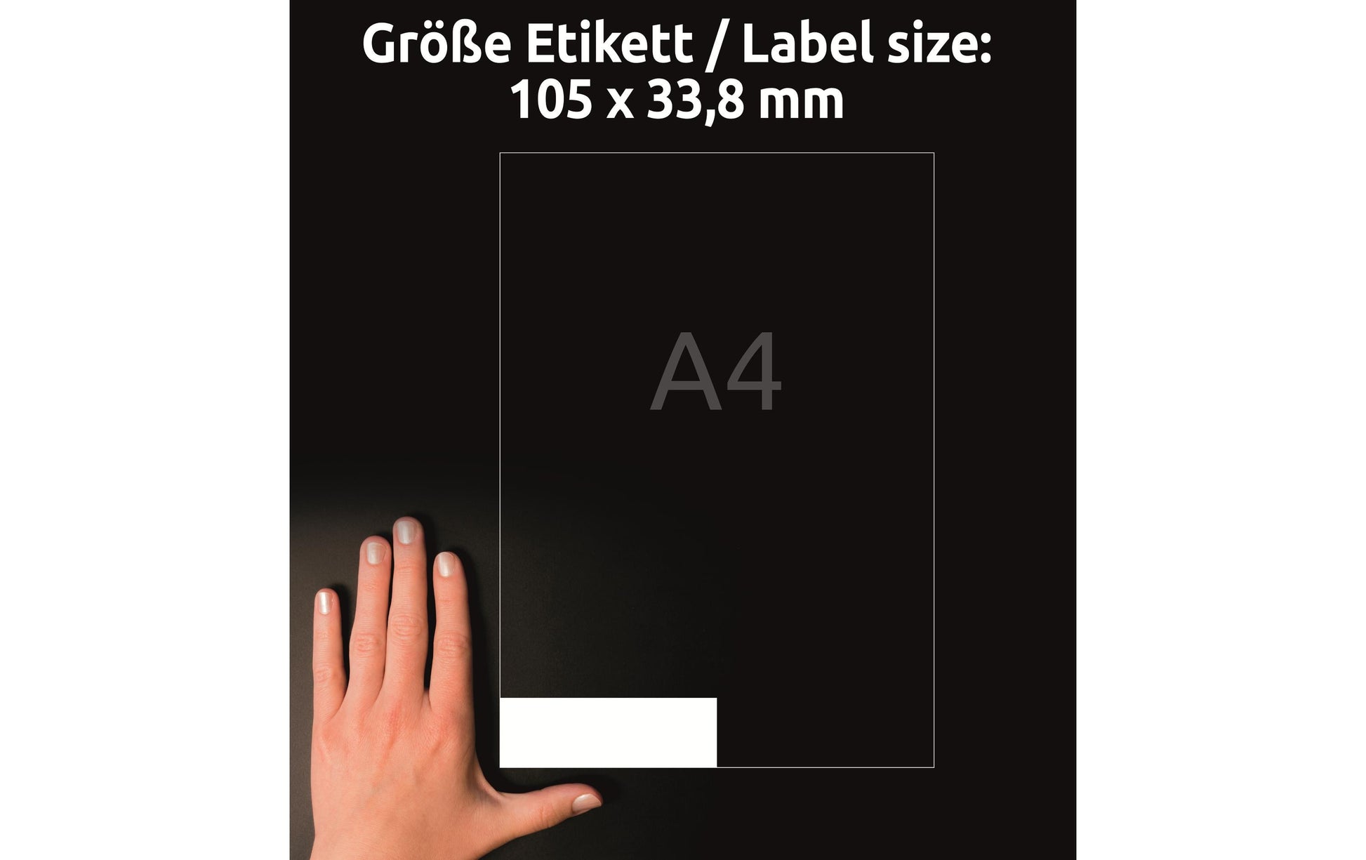 AVERY ZWECKFORM – Druckeretiketten, 105 mm × 34 mm, weiss, Papier, permanent, 1600 Stk. (100 Blatt)