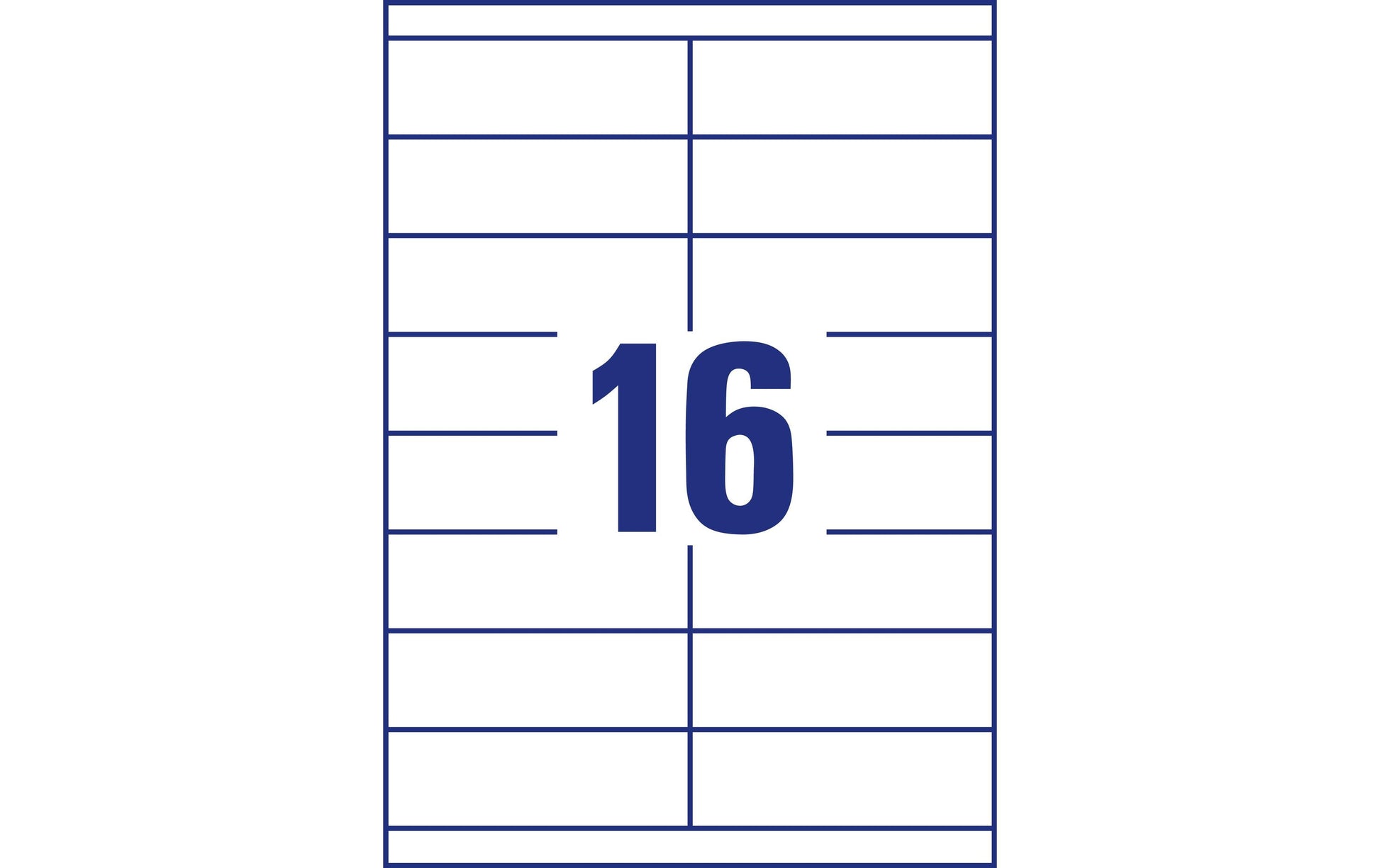AVERY ZWECKFORM – Druckeretiketten, 105 mm × 34 mm, weiss, Papier, permanent, 1600 Stk. (100 Blatt)