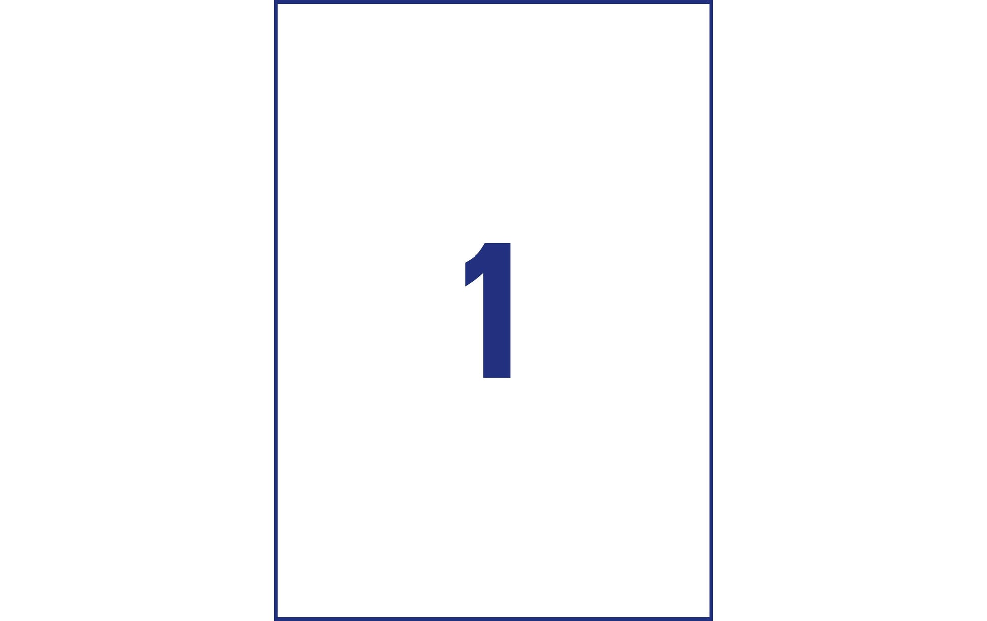 Avery Druckeretiketten, 210 mm × 297 mm, weiss, Papier, wiederablösbar, 100 Blatt
