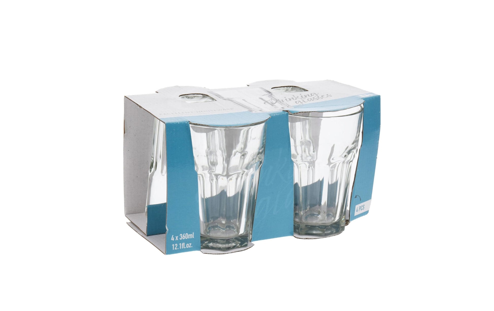 Furber. Furber Trinkgläser – 4er Set, 360 ml, Glas, Transparent, spülmaschinenfest