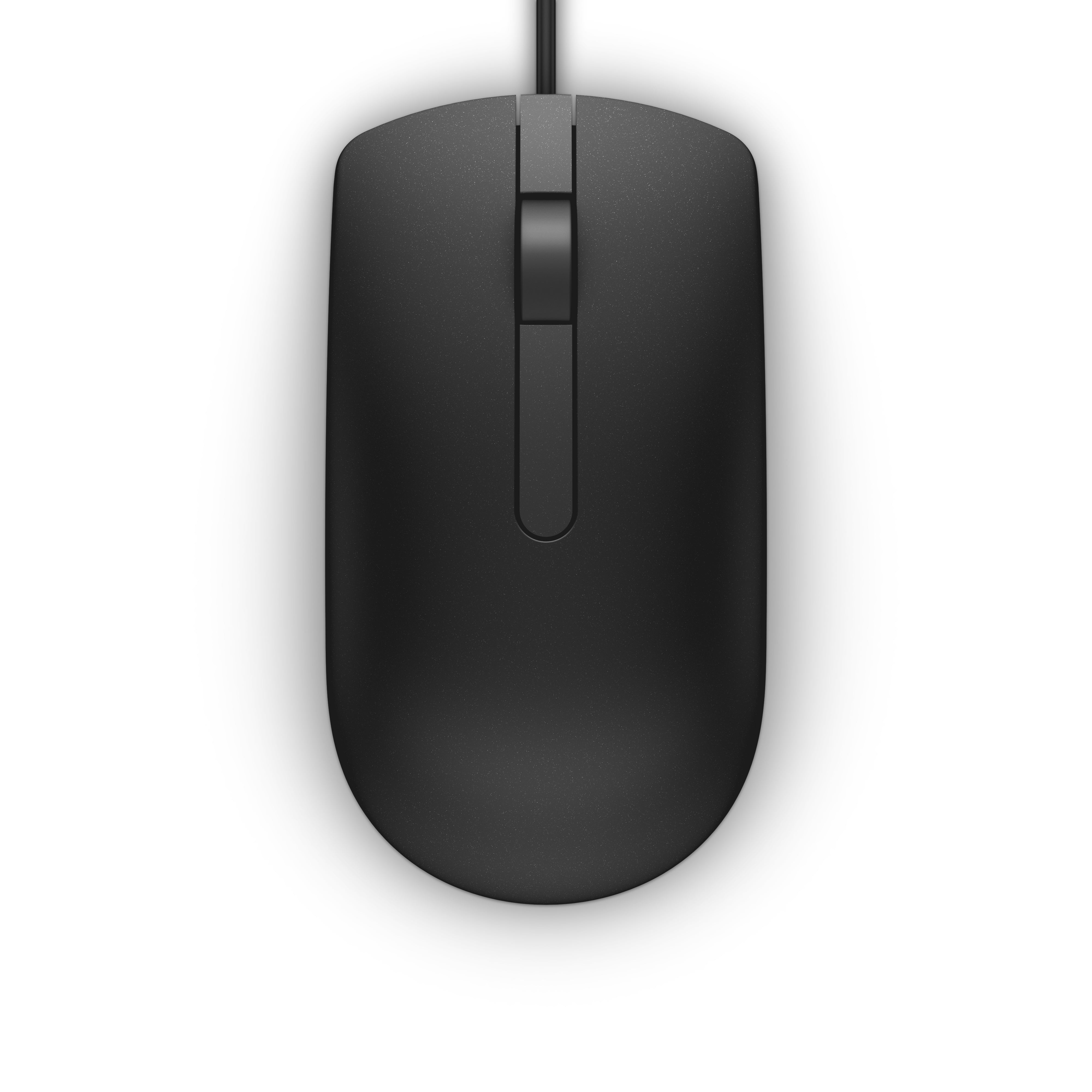 Dell MS116 – Maus – Kabelgebunden (USB‑A), beidhändig, Schwarz