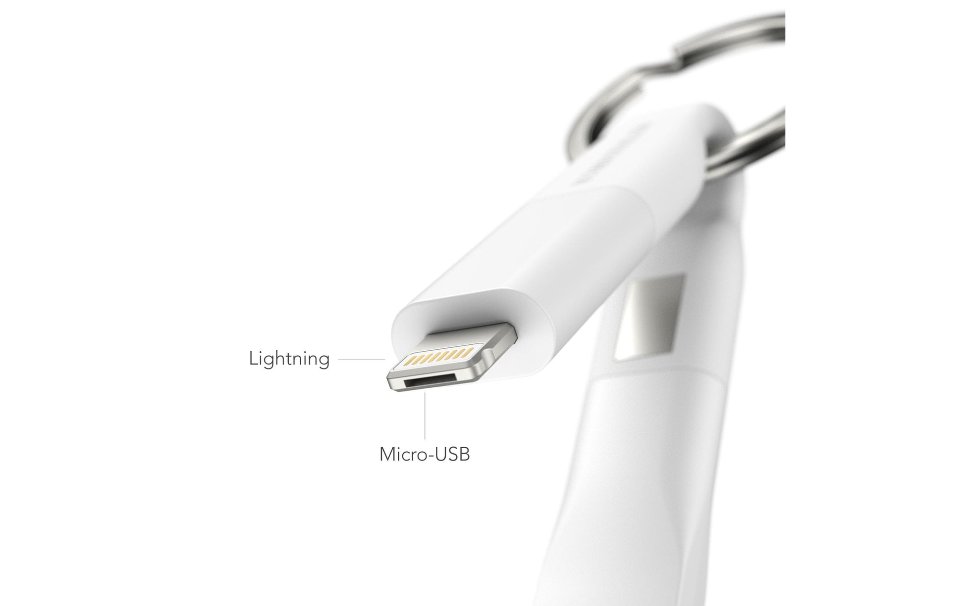 Vonmählen Multi-Kabel – 6-in-1 USB-C auf USB-C/Lightning 0,06 m, Silber – für iPhone/Android