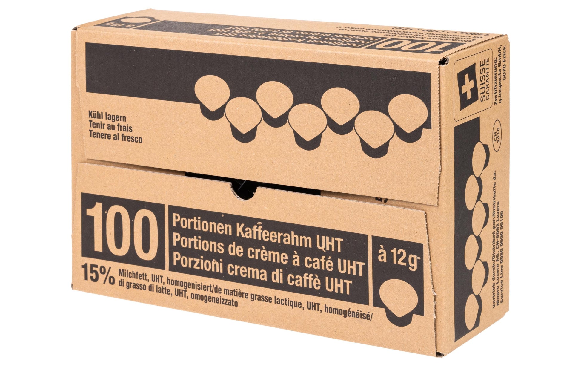 Emmi milch Biedermann – Bio Kaffeerahm UHT Portionen, 15% Fett – 100 × 12 ml (Bio Suisse)