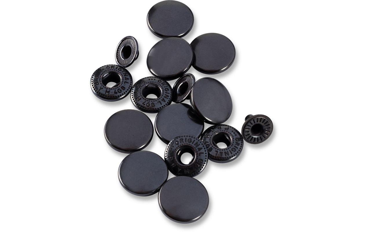 Prym Ösen Ø 15 mm – Messing, schwarz, 10 Stück
