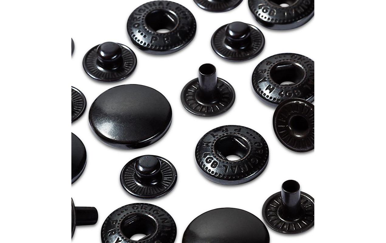 Prym Ösen Ø 15 mm – Messing, schwarz, 10 Stück