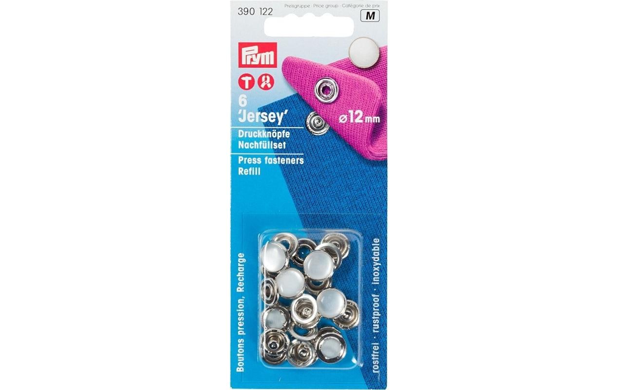 Prym Knöpfe Ø 12 mm – Messing, weiss, 6 Stück