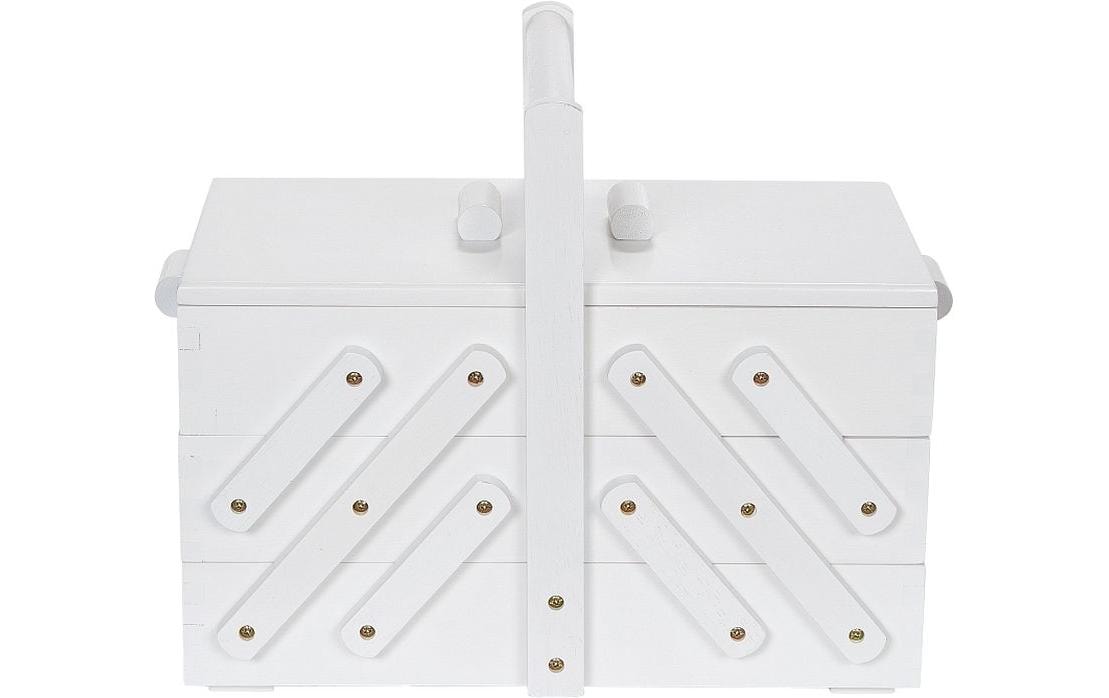 Prym Nähkästchen 36 × 19 × 28 cm – Holz, Weiss