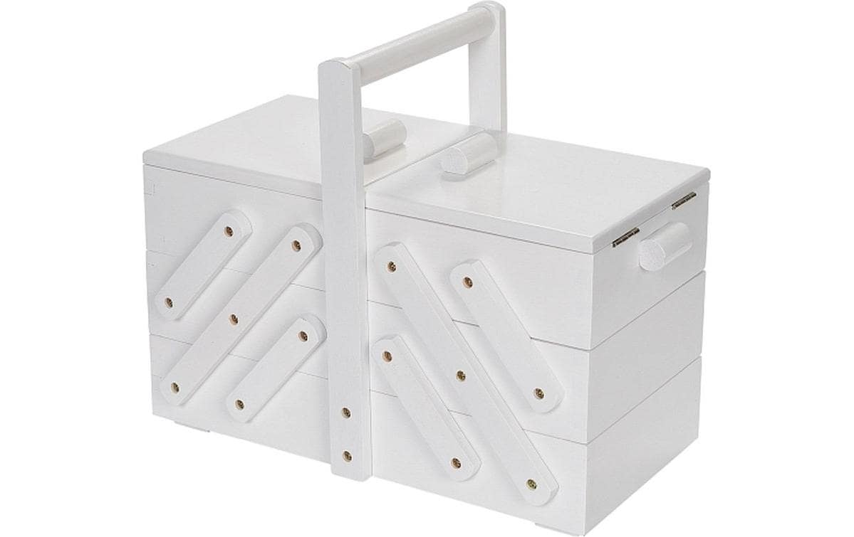 Prym Nähkästchen 36 × 19 × 28 cm – Holz, Weiss