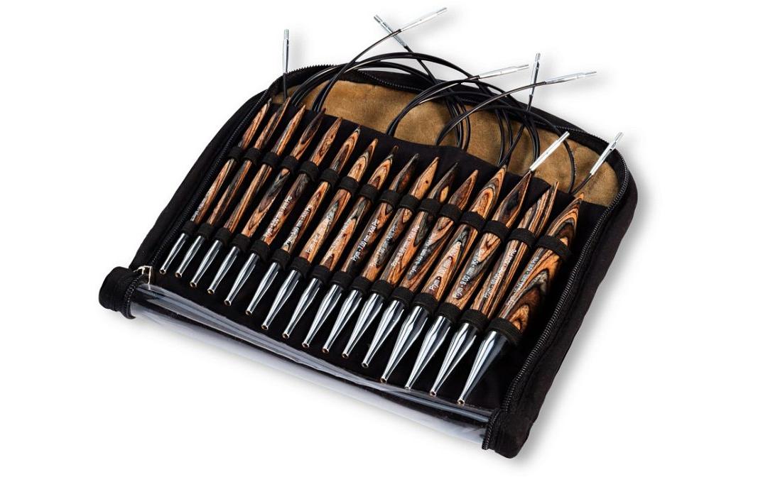 Prym Rundstricknadel – Ø 0,4–1,0 cm, Metall/Kunststoff/Holz, mehrfarbig, 4 Stk.