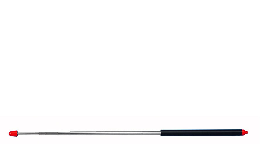 Wedo Teleskopzeigestab – ausziehbar bis 126 cm – 240 mm, Metall/Kunststoff, silber