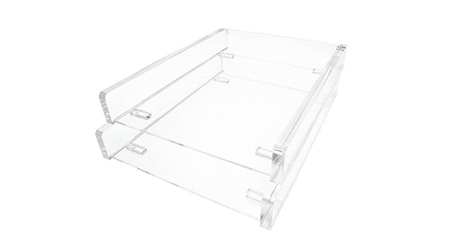 Wedo Cristallic – Briefkorb für A4, Acryl, transparent, 242 × 48 × 310 mm