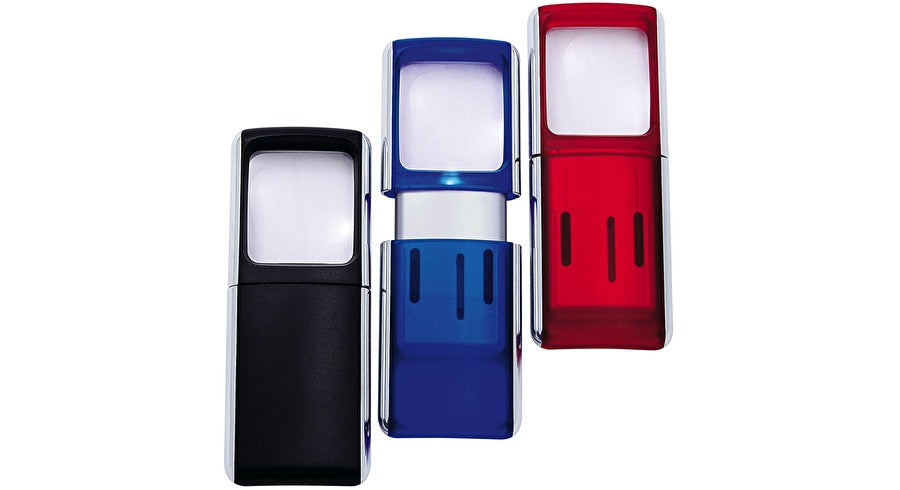 Wedo Rechtecklupe 271751599 – 118×47 mm, mit LED, 15er-Pack