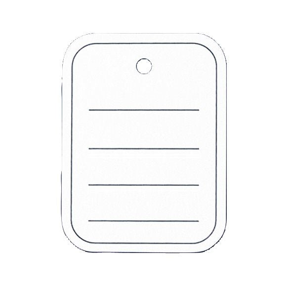 Sigel Anhängeetiketten – 40 × 50 mm, Karton, weiss, gelocht, perforiert, liniert, 500 Stk.
