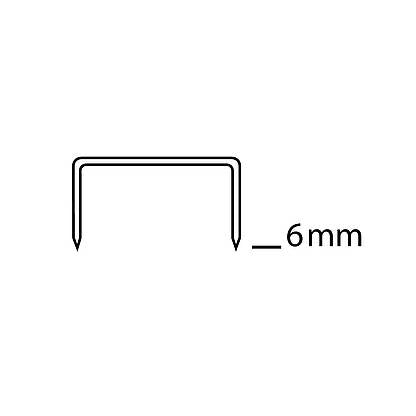 Novus Heftklammern 26/6 – für Novus B4 FC, B5 FC, B15 – 6 mm – verzinkt, Metall, silber – 1000 Stk.