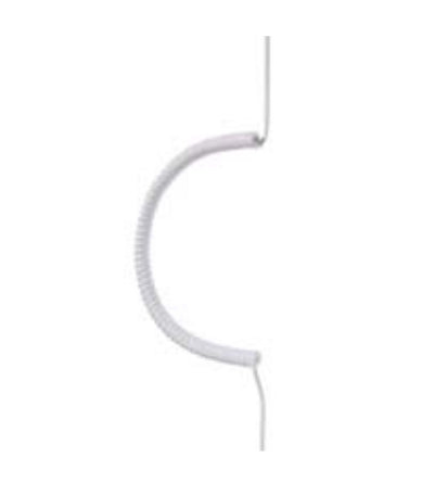 Bachmann Spiralkabel Stromkabel – offenes Ende–offenes Ende, 4 m, 5×1,5 mm², Weiss