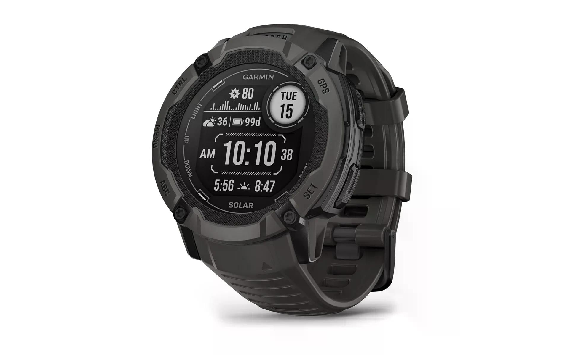 Garmin Instinct 2X Solar – GPS-Smartwatch – 50 mm, 1,1", GPS, MIP, Power Glass, 10 ATM, Graphit