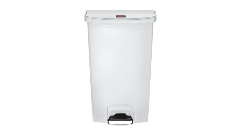 Rubbermaid Treteimer Slim Jim – 68 l – Kunststoff, rechteckig – weiss