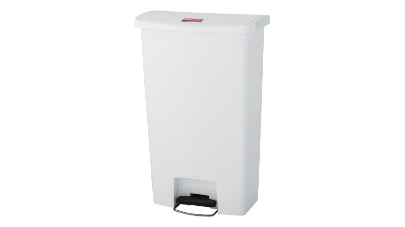 Rubbermaid Treteimer Slim Jim – 68 l – Kunststoff, rechteckig – weiss