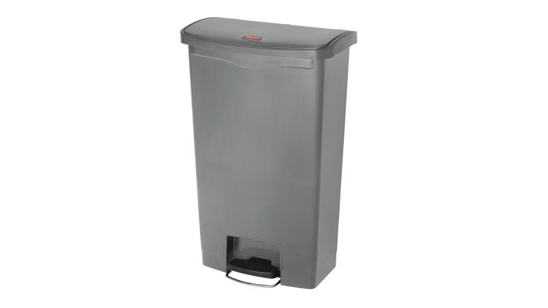 Rubbermaid Treteimer Slim Jim – 68 l – Kunststoff, rechteckig – grau – Müllsackhalterung