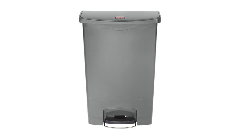 Rubbermaid Treteimer Slim Jim – 90 l – Kunststoff, rechteckig – grau