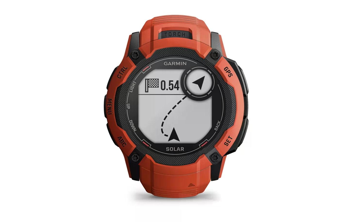 Garmin Instinct 2X Solar – GPS-Smartwatch – 50 mm, 1,1", GPS, MIP, Power Glass, 10 ATM, Rot, Sportarmband