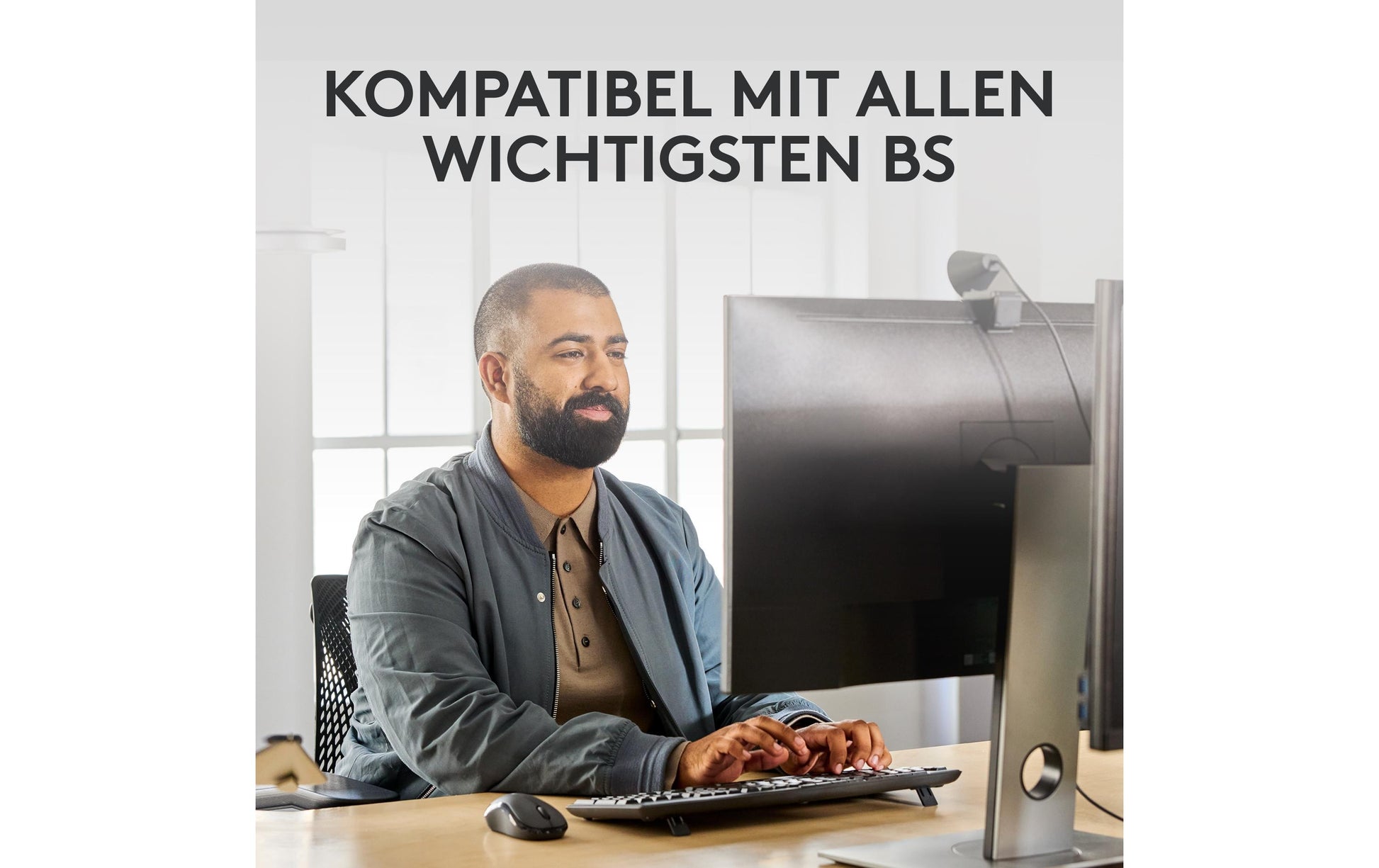 Logitech MK370 – Kabellose Tastatur (Bluetooth/2,4 GHz), CH-Layout (DE-CH) – für Windows & iOS