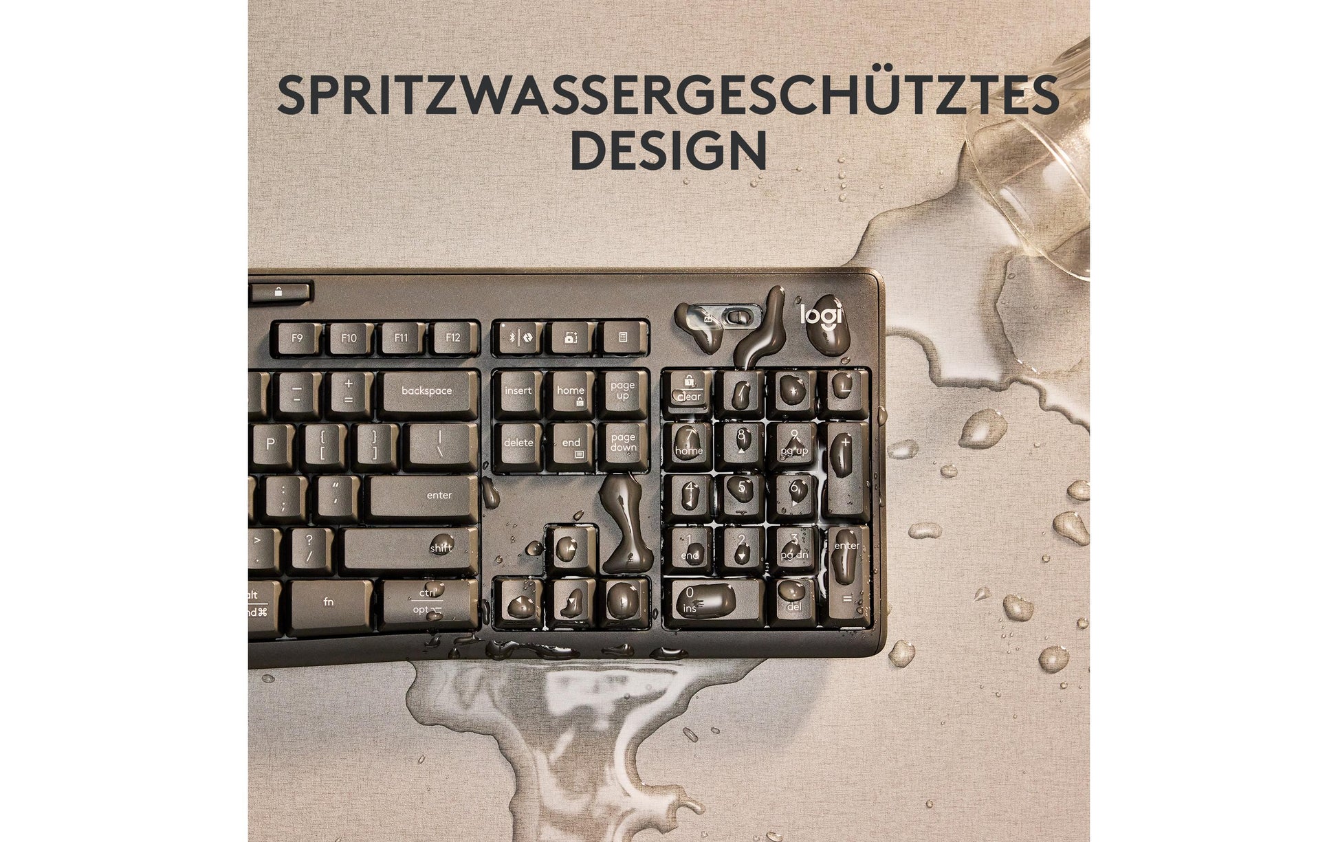 Logitech MK370 – Kabellose Tastatur (Bluetooth/2,4 GHz), CH-Layout (DE-CH) – für Windows & iOS