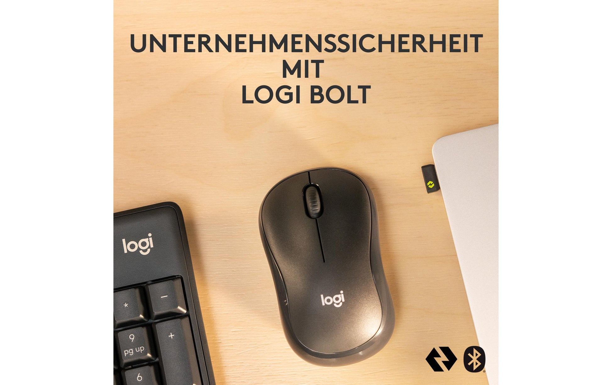 Logitech MK370 – Kabellose Tastatur (Bluetooth/2,4 GHz), CH-Layout (DE-CH) – für Windows & iOS