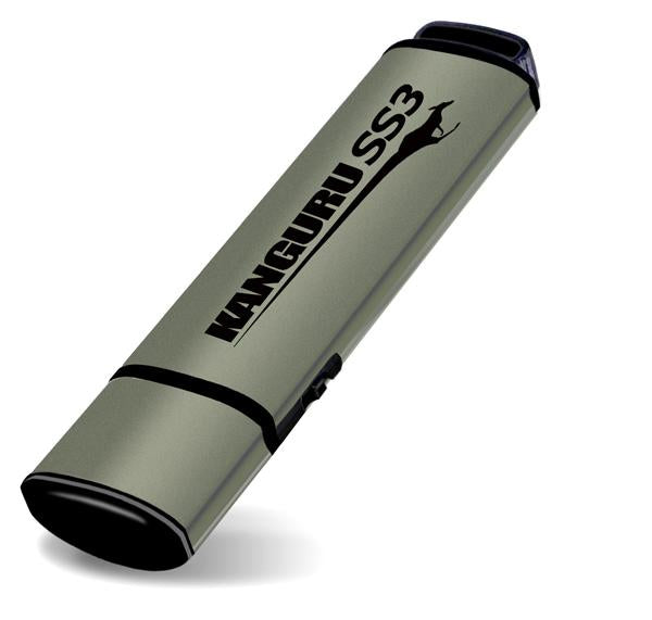 iStorage Kanguru SS3 64 GB – USB 3.2 Gen 1 (Typ A), Schreibschutzschalter, für Windows, MacOS, Linux