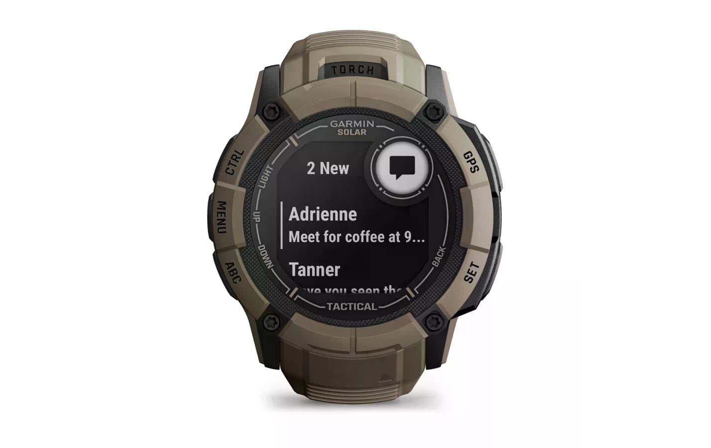Garmin Instinct 2X Solar Tactical Edition – Smartwatch – 50 mm, 1,1", GPS, MIP, Power Glass, 100 m, Coyote Tan