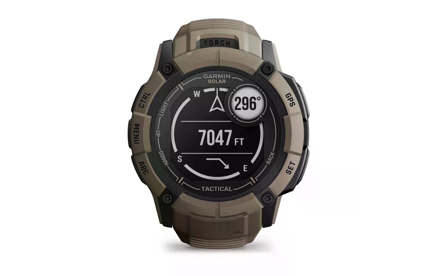 Garmin Instinct 2X Solar Tactical Edition – Smartwatch – 50 mm, 1,1", GPS, MIP, Power Glass, 100 m, Coyote Tan