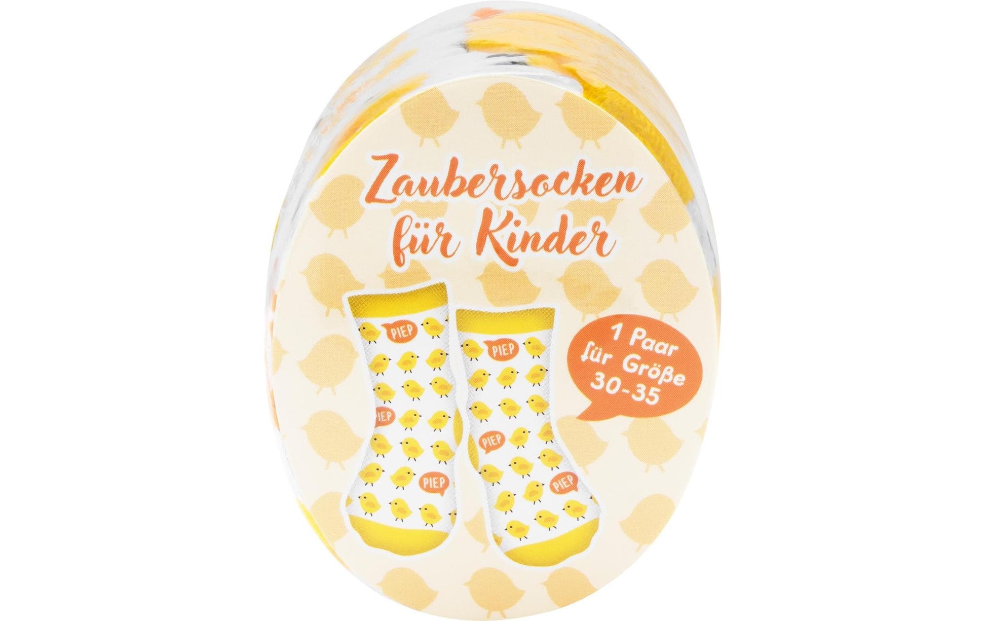 Sheepworld Zaubersocken Kids Piep – Grösse 30–35, Gelb, 80% Baumwolle/15% Nylon/5% Elasthan