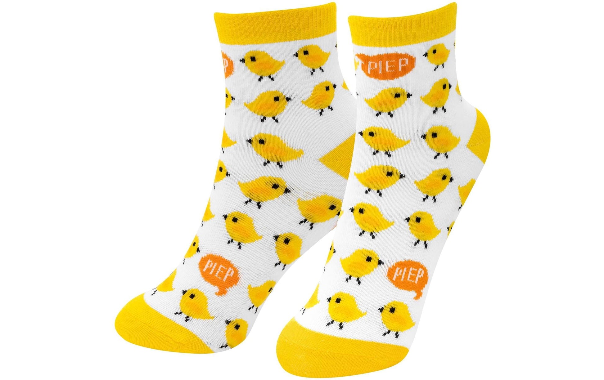 Sheepworld Zaubersocken Kids Piep – Grösse 30–35, Gelb, 80% Baumwolle/15% Nylon/5% Elasthan