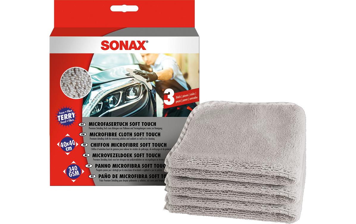 Sonax Mikrofasertuch – 40 × 40 cm – 3 Stk.