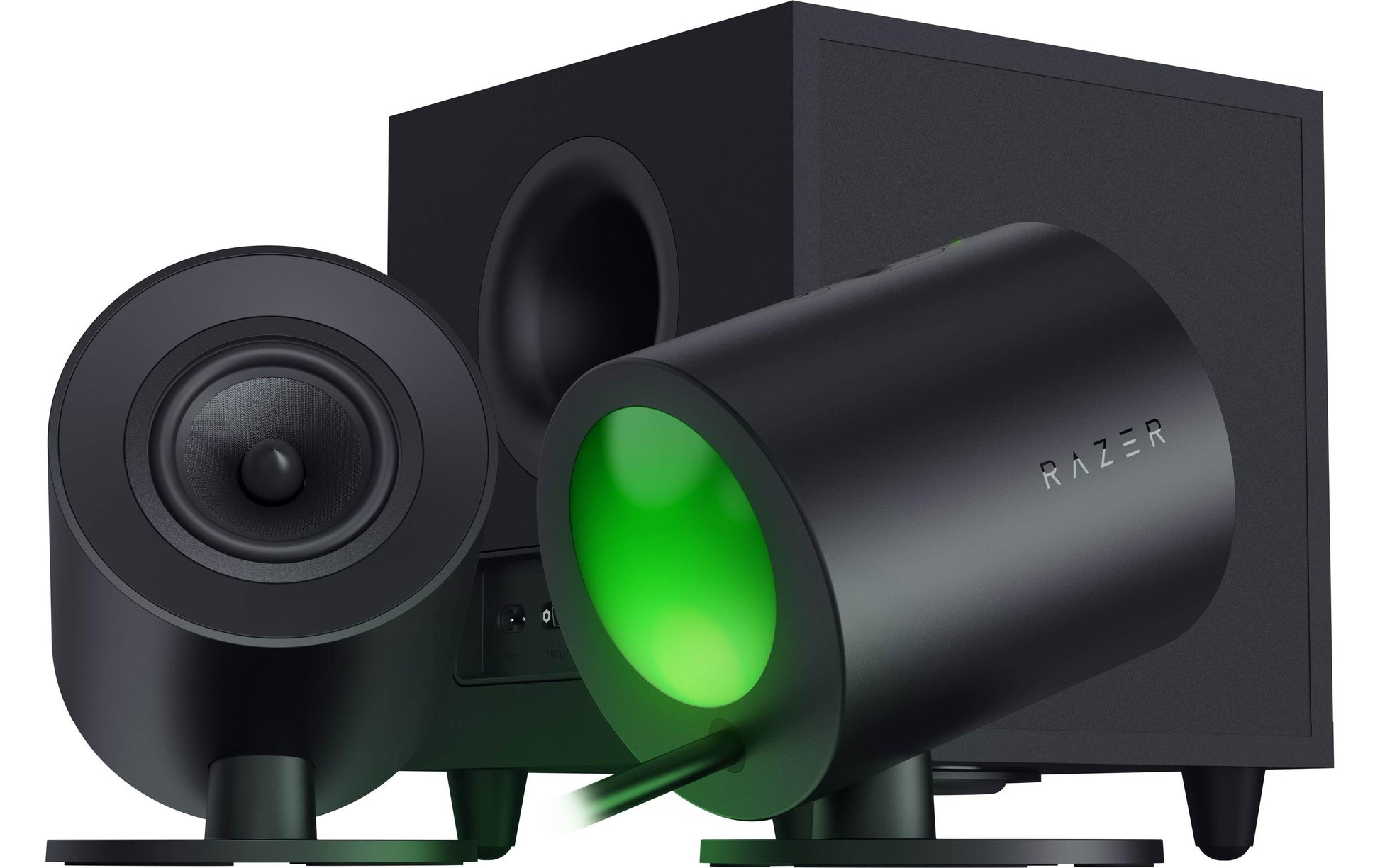 Razer Nommo V2 – PC-Lautsprecher-Set – 2.1, mit Subwoofer, Bluetooth 5.3, USB-A, Schwarz
