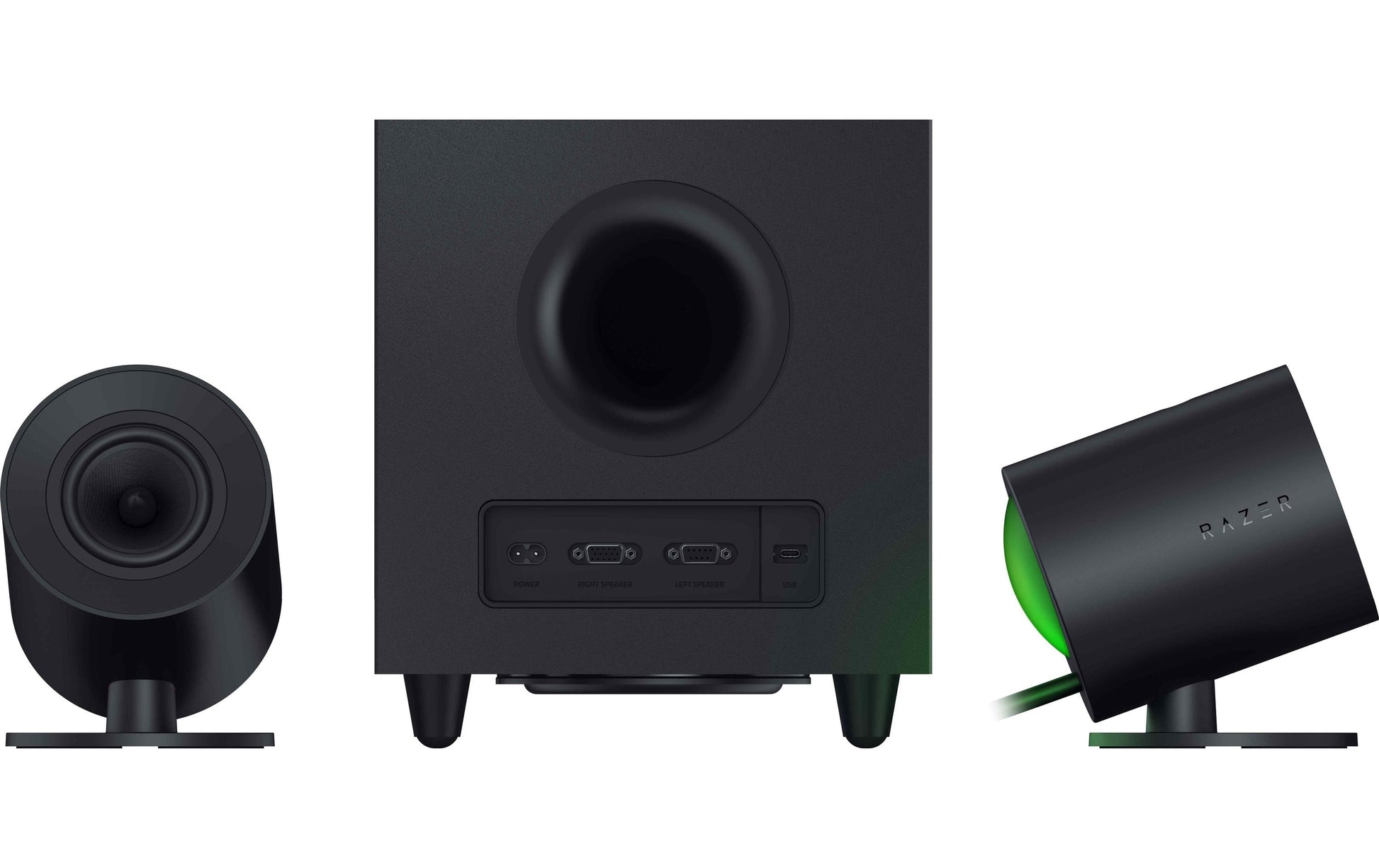 Razer Nommo V2 – PC-Lautsprecher-Set – 2.1, mit Subwoofer, Bluetooth 5.3, USB-A, Schwarz