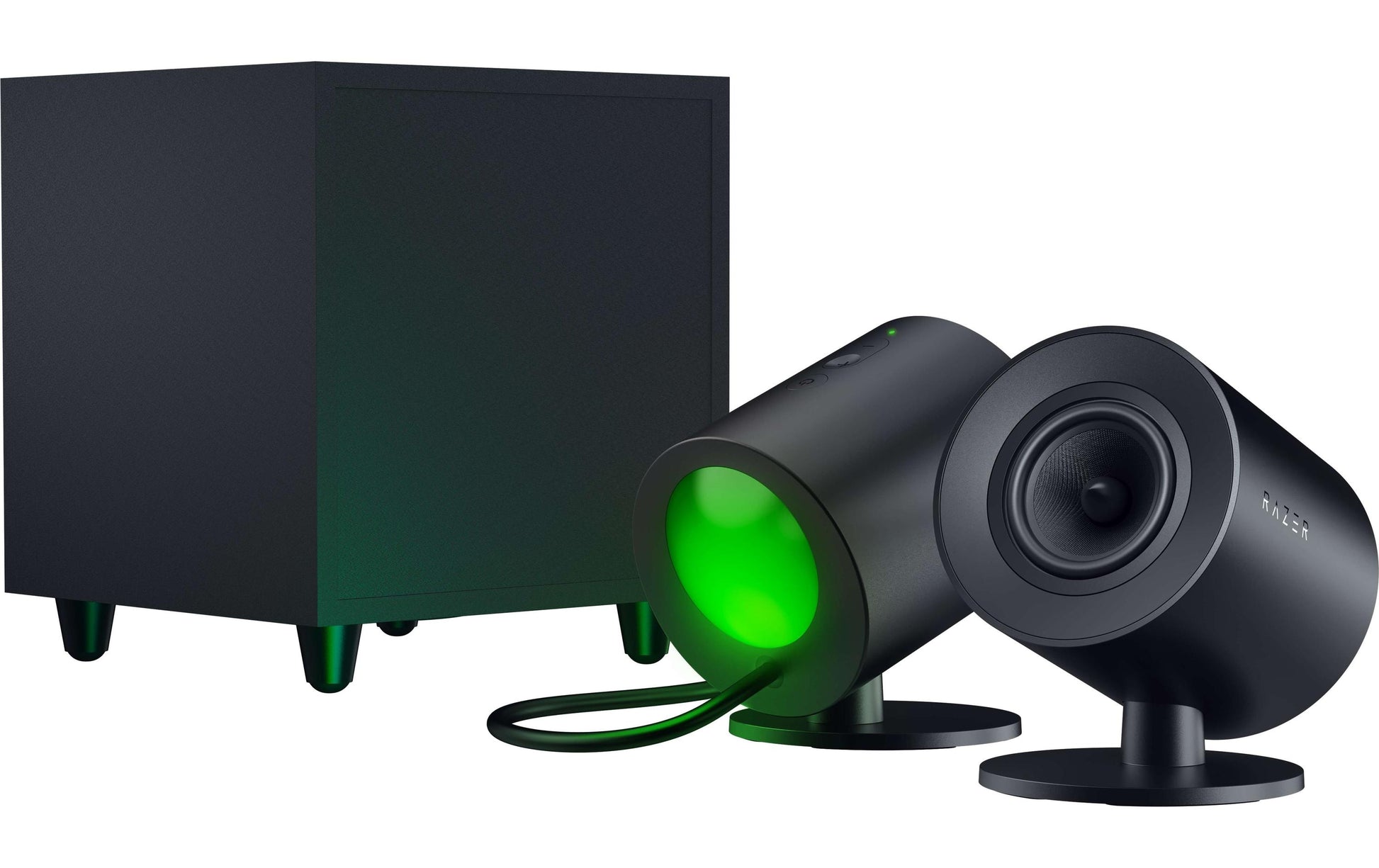 Razer Nommo V2 – PC-Lautsprecher-Set – 2.1, mit Subwoofer, Bluetooth 5.3, USB-A, Schwarz
