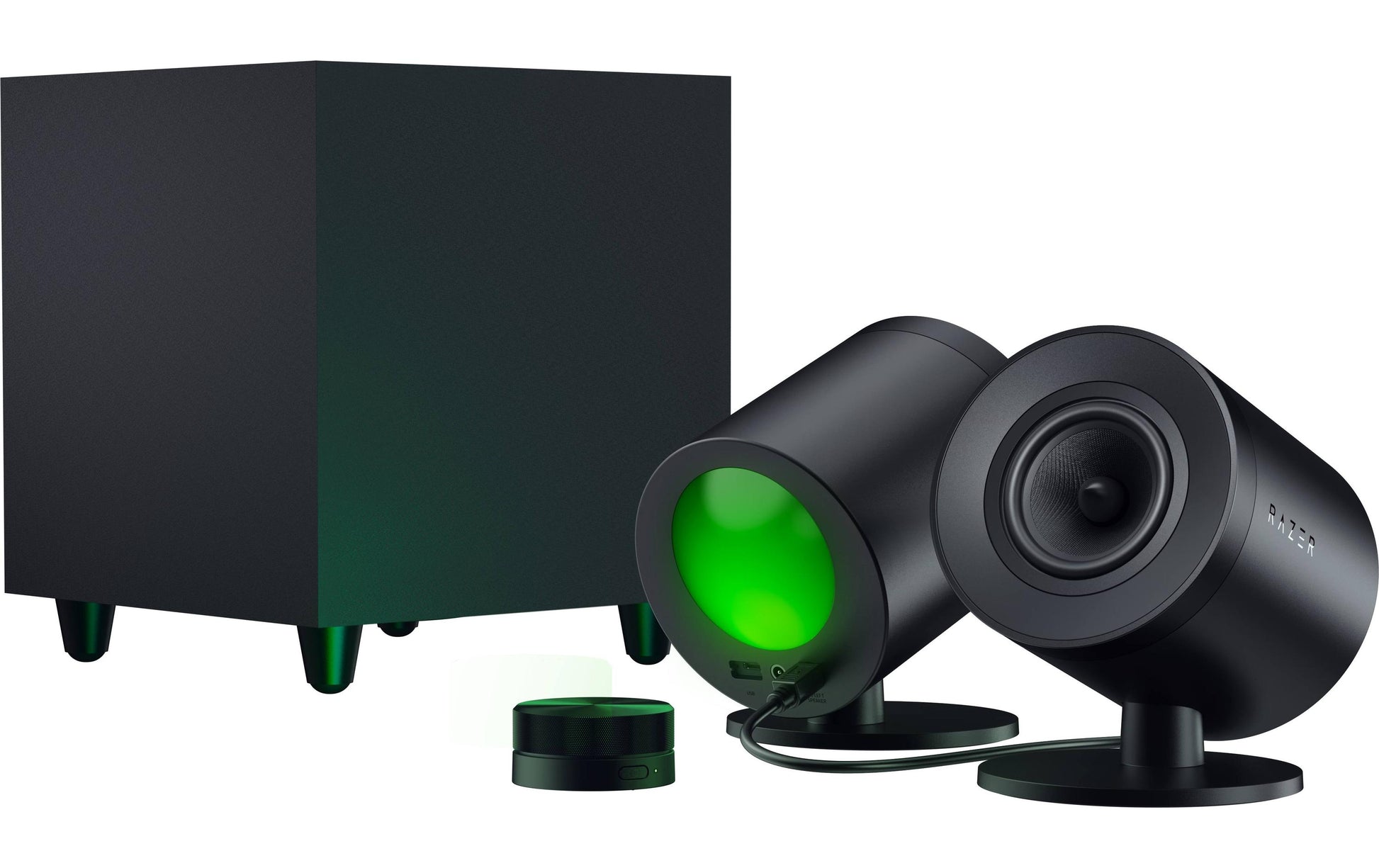 Razer Nommo V2 Pro – PC-Lautsprecher-Set – 2.1, mit Subwoofer, Bluetooth 5.3, Schwarz