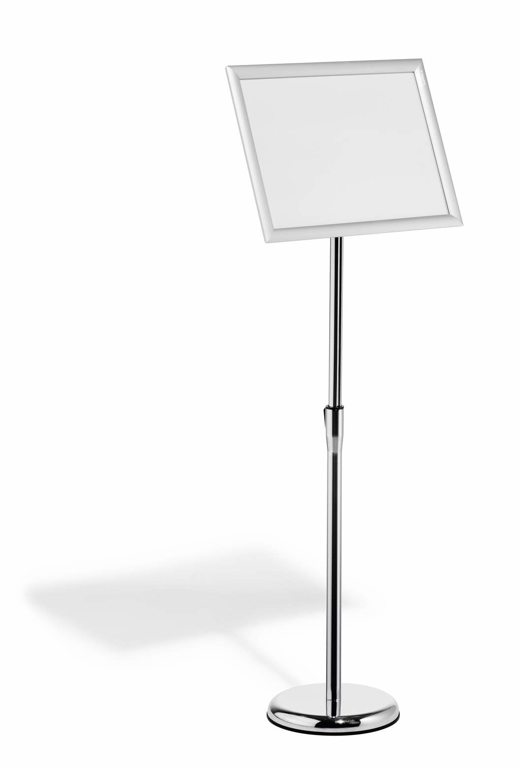 Durable Infoständer – für A3 Hoch-/Querformat, silber, Metall, 250 × 250 × 1290 mm