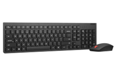Lenovo Essential Wireless Combo – Tastatur- und Maus-Set – 2,4 GHz (Nano-Empfänger, USB-A) – AZERTY (FR) – Schwarz