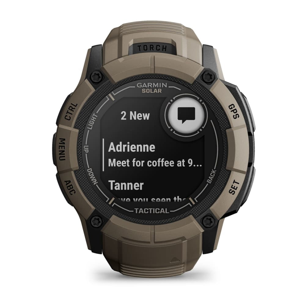 Garmin Instinct 2X Solar Tactical Edition – Smartwatch – 50 mm, 1,1", GPS, MIP, Power Glass, 100 m, Coyote Tan