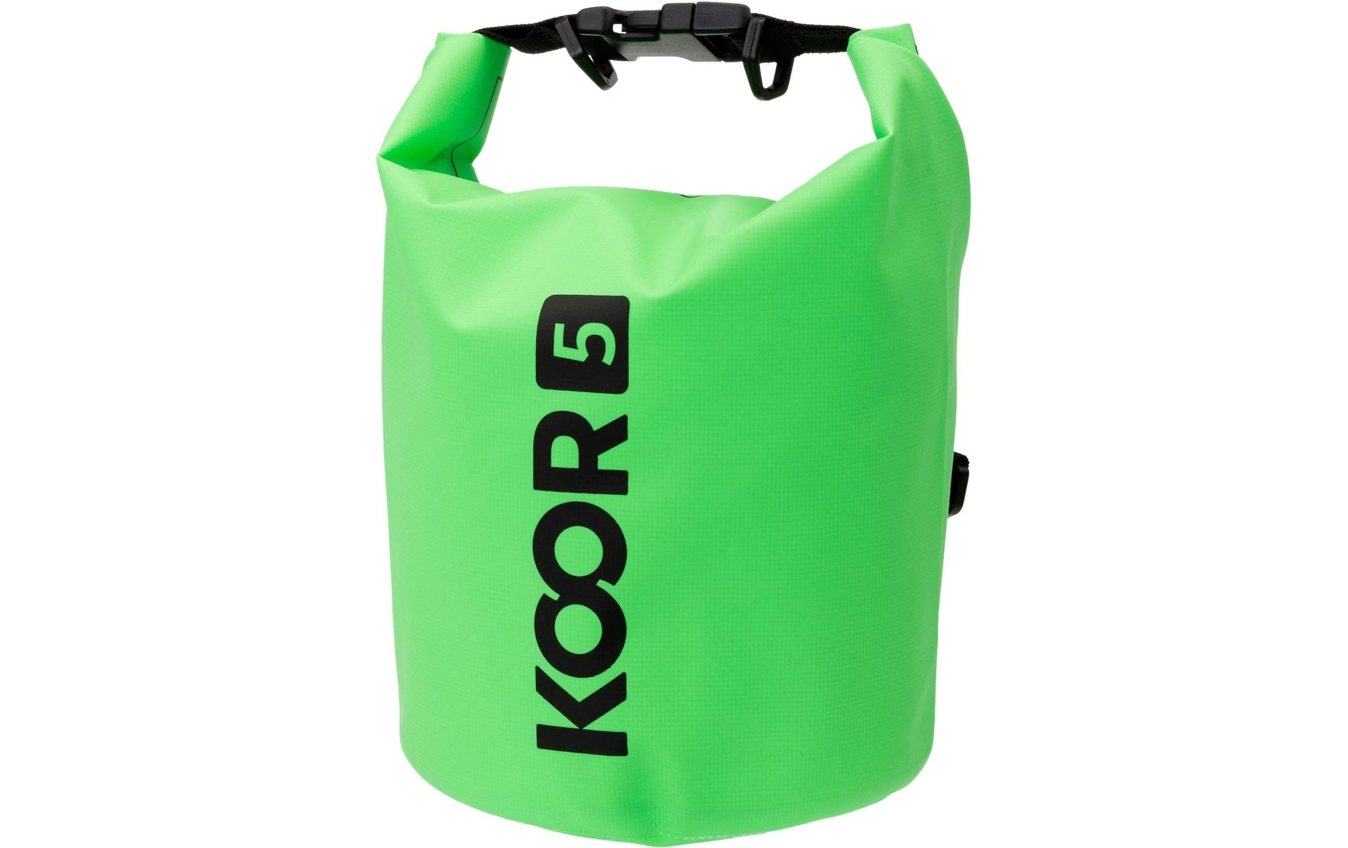 KOOR Dry Bag – wasserfest, verstellbarer Schulterriemen – 5 l – grün – Polyvinylchlorid (PVC)
