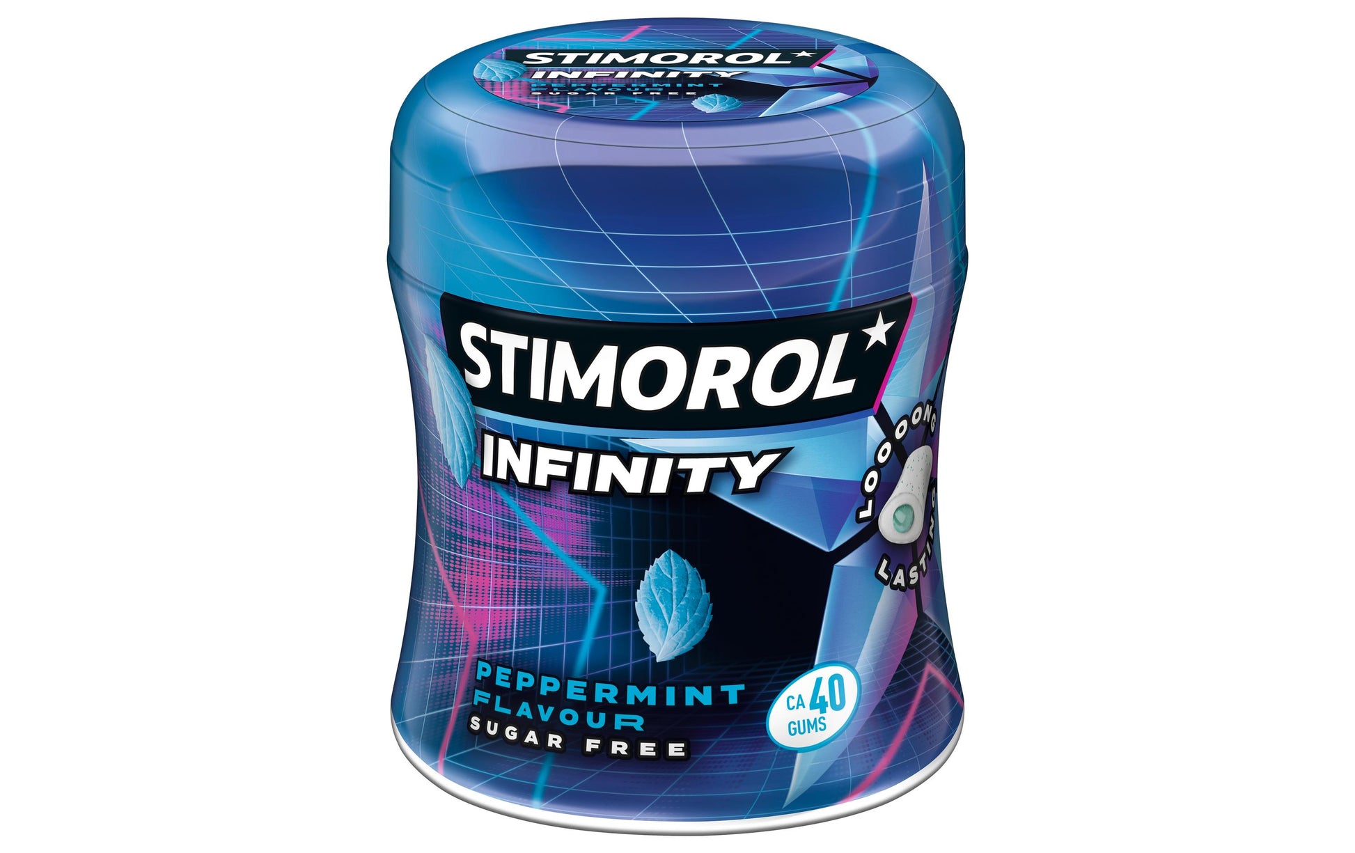 Stimorol INFINITY Kaugummi – Pfefferminze, zuckerfrei – 88 g