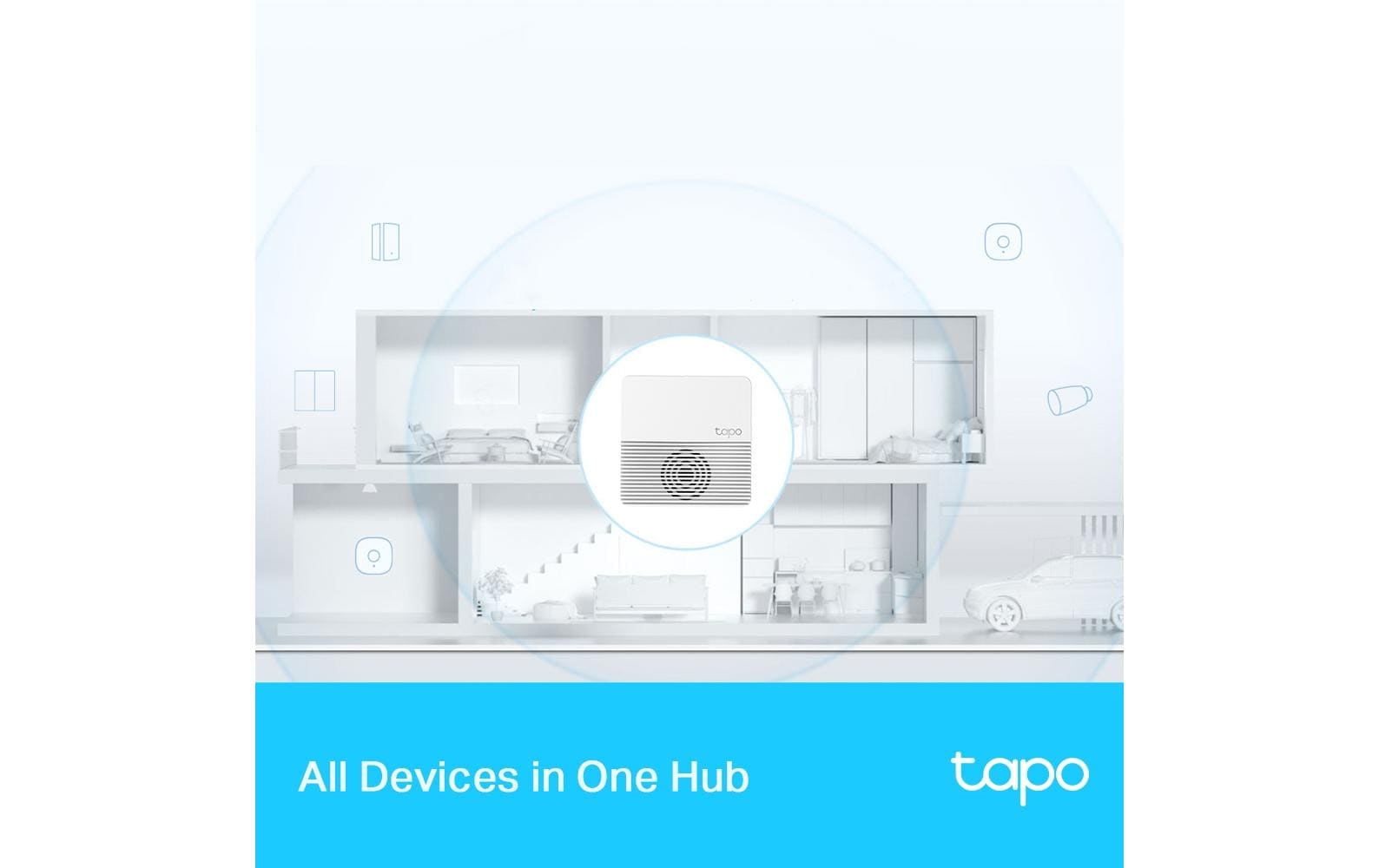 TP-Link Tapo H200 – Smart-Hub/Bridge – WLAN, LAN, Gong – für Tapo-Kameras, Videotürklingeln, Amazon Alexa