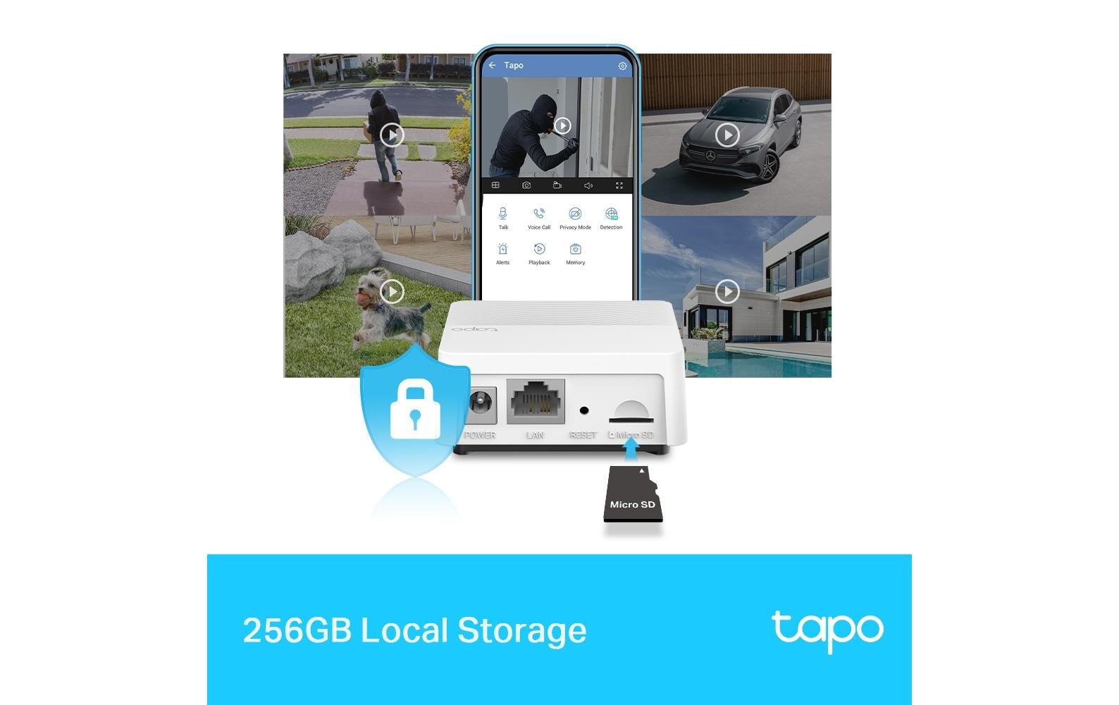 TP-Link Tapo H200 – Smart-Hub/Bridge – WLAN, LAN, Gong – für Tapo-Kameras, Videotürklingeln, Amazon Alexa