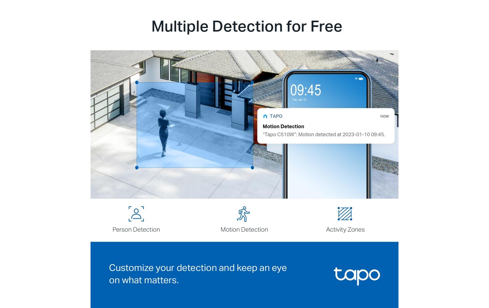 TP-Link Tapo C510W IP-Sicherheitskamera – 3 MP, Reichweite 30 m, IP65, Weiss, Schwarz