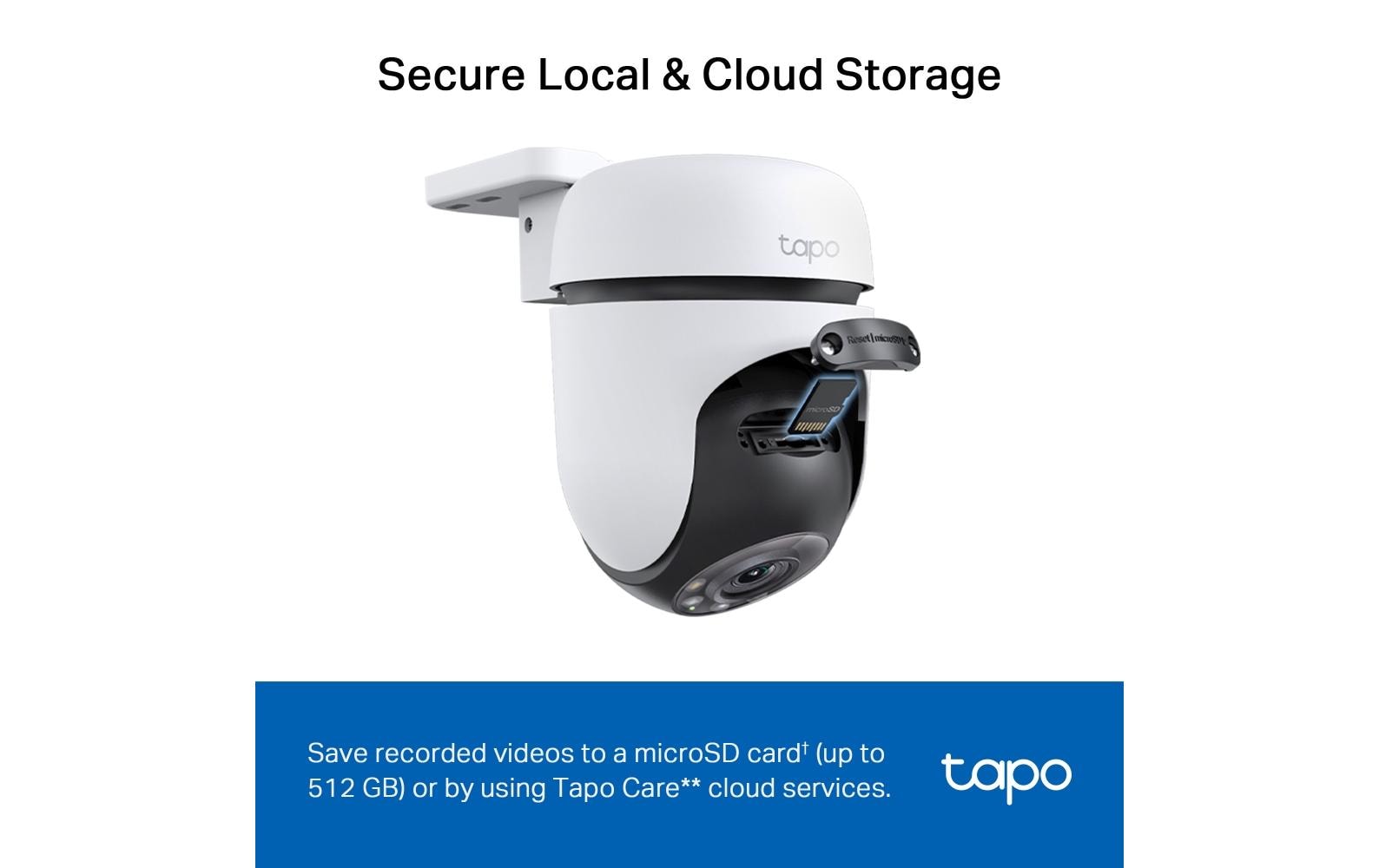 TP-Link Tapo C510W IP-Sicherheitskamera – 3 MP, Reichweite 30 m, IP65, Weiss, Schwarz